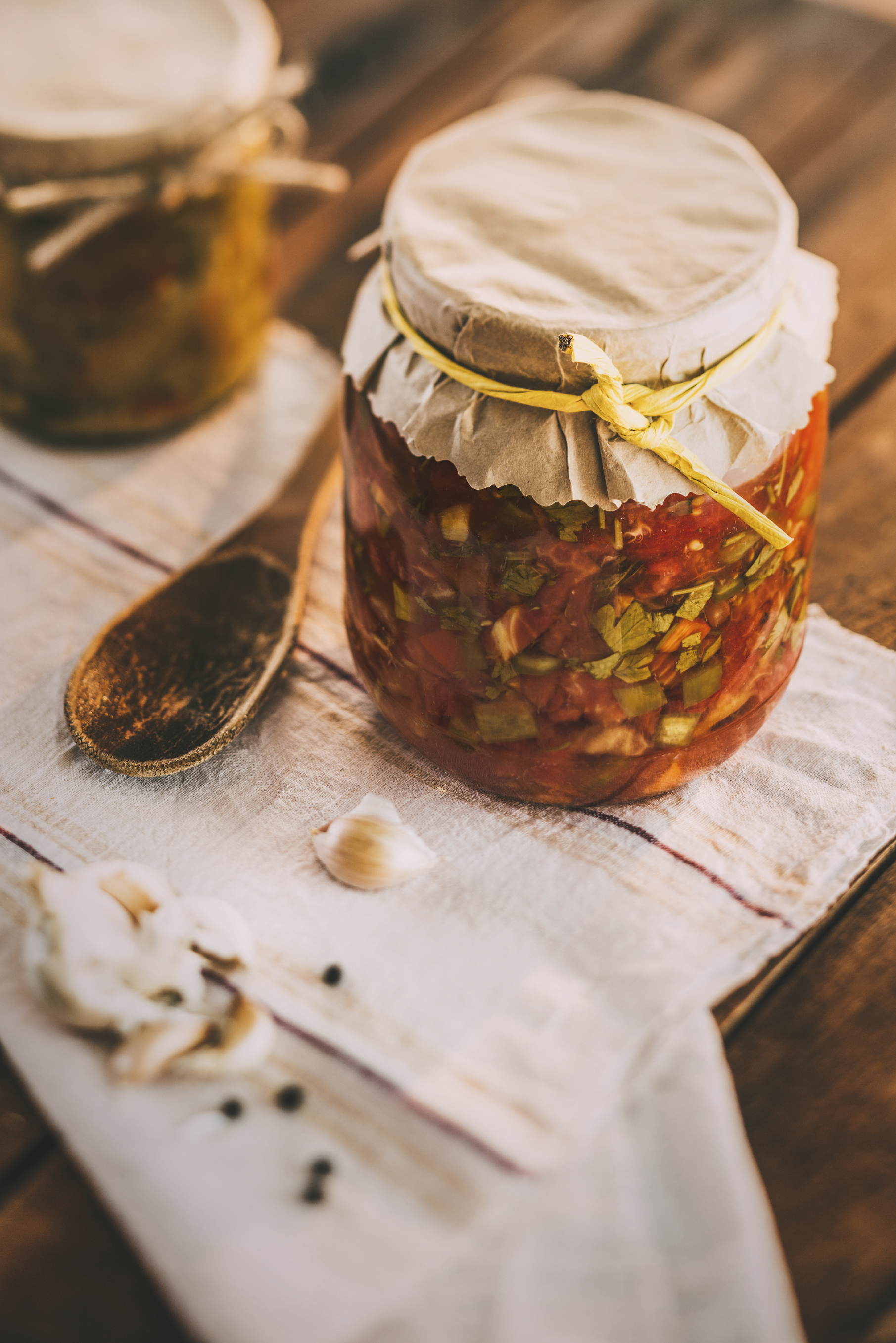 Chiles y verduras en escabeche