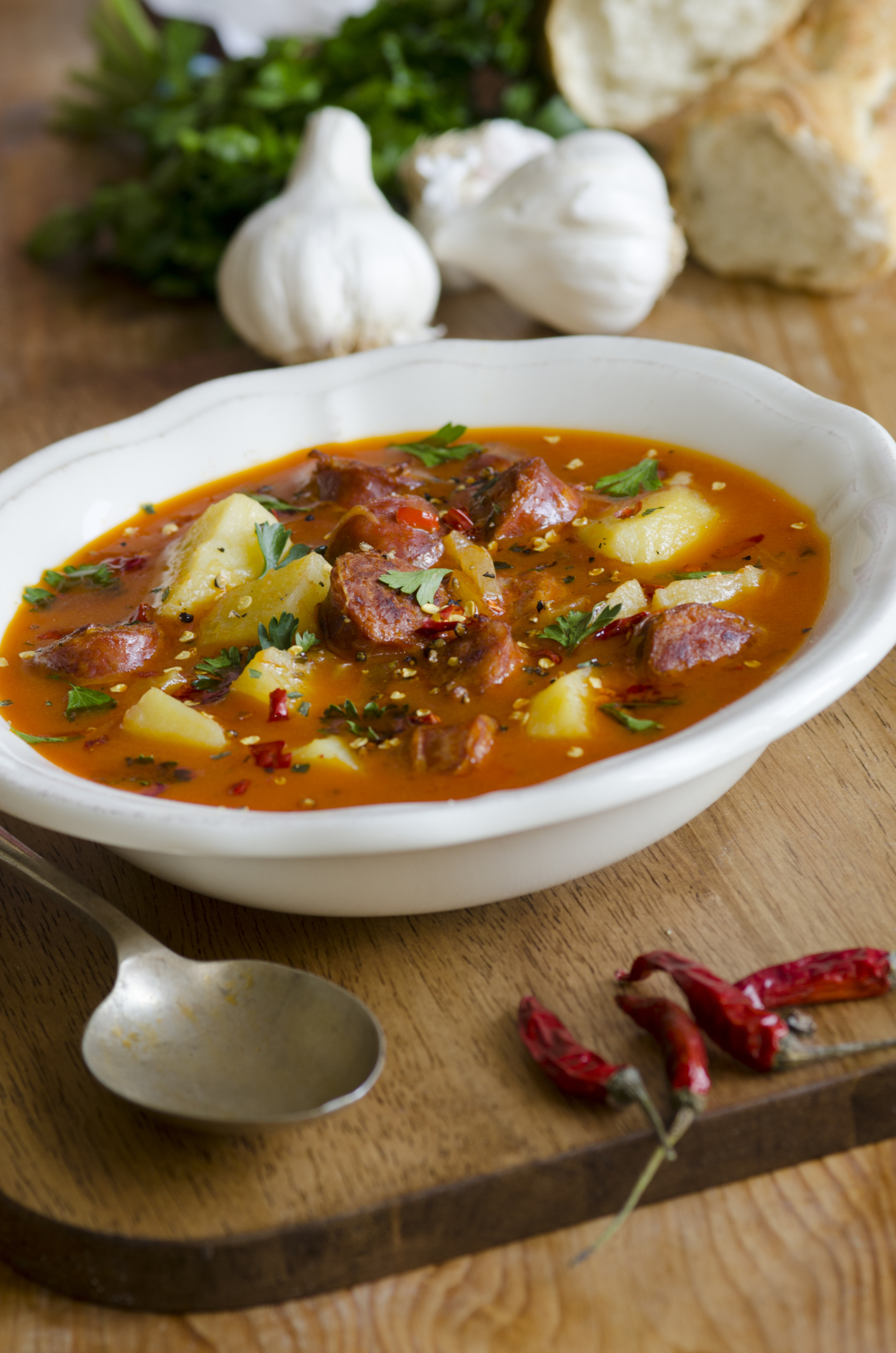 Chorizos con cachelos