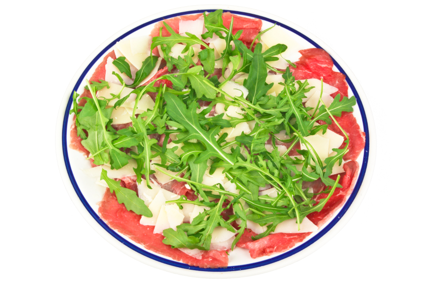 Carpaccio de ternera con parmesano