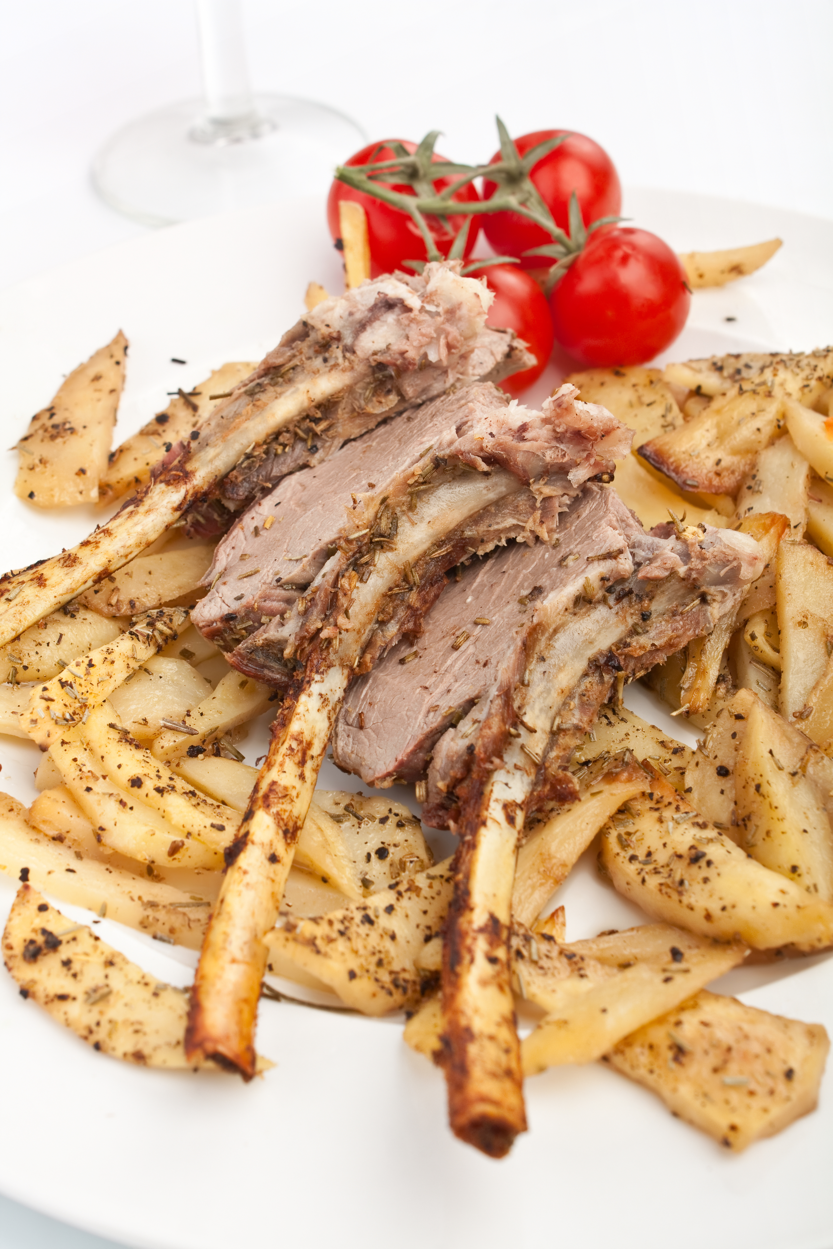 Costillar de cerdo al horno con patatas