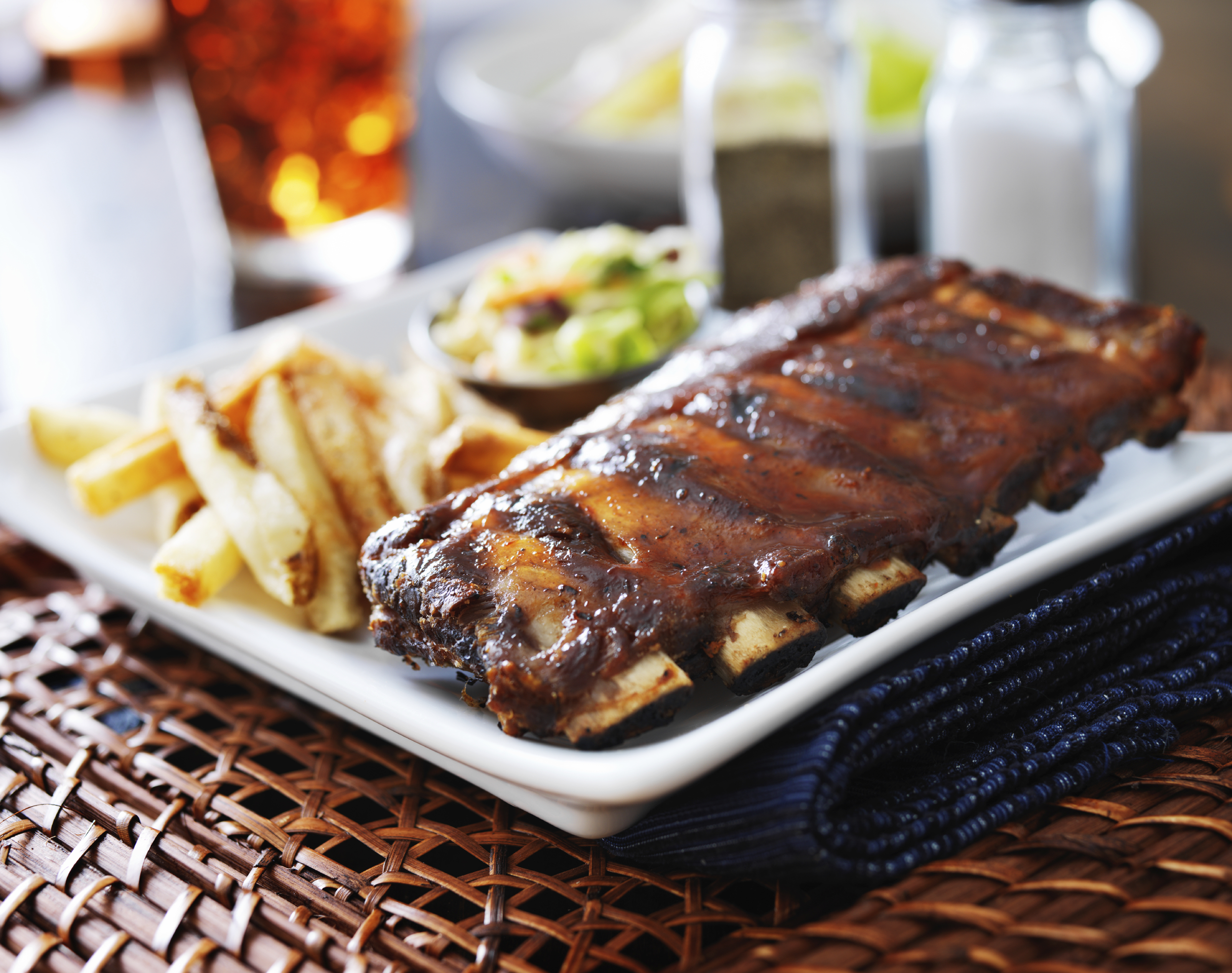 Costillas agridulce a la parrilla