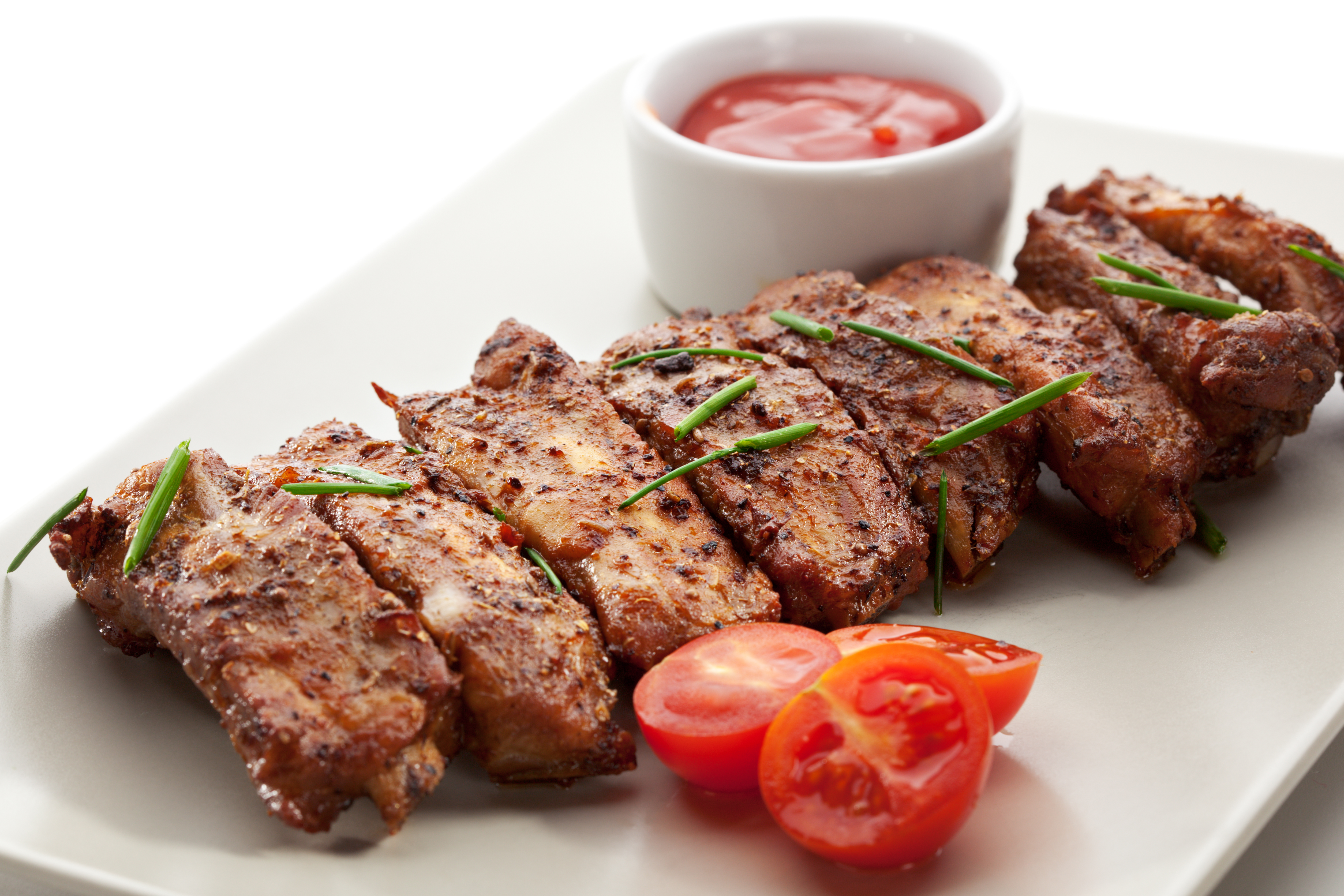 Costillas de cerdo al coñac