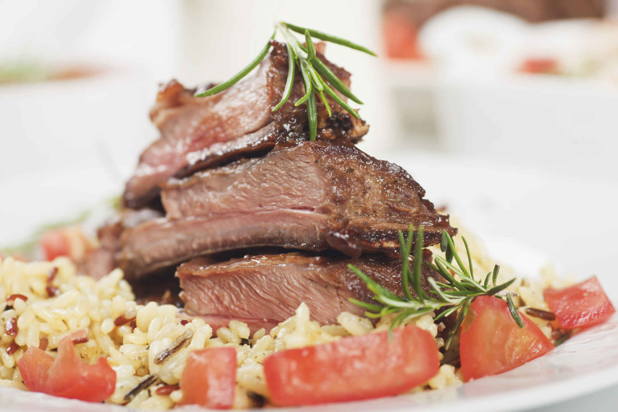 Costilleja de cerdo estofada con risotto de setas