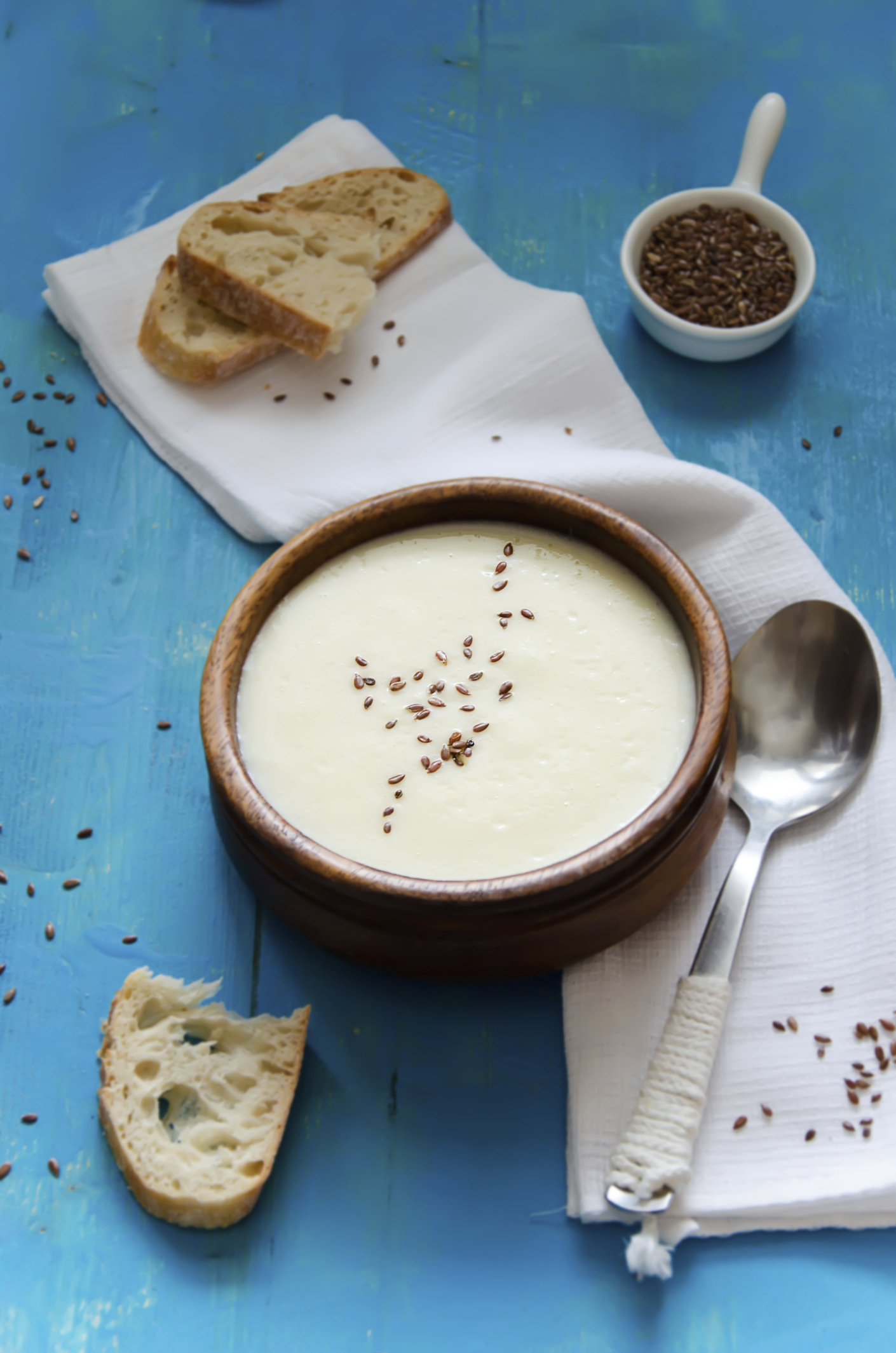 Crema de apio con queso azul