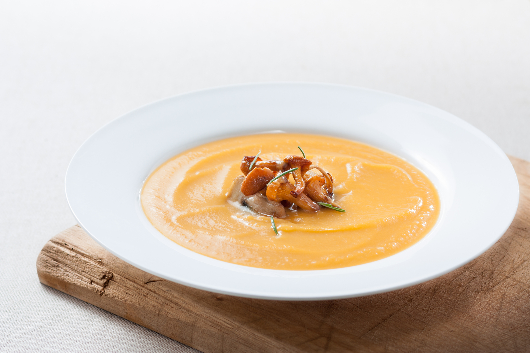 Crema de calabaza con setas