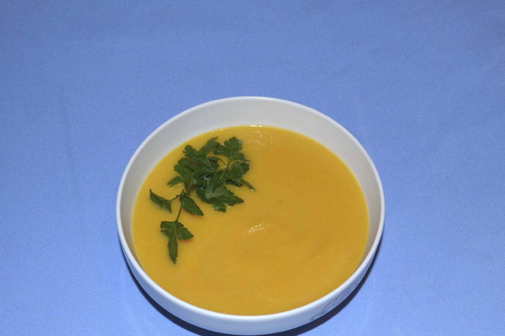 Crema naranja de calabaza y patata