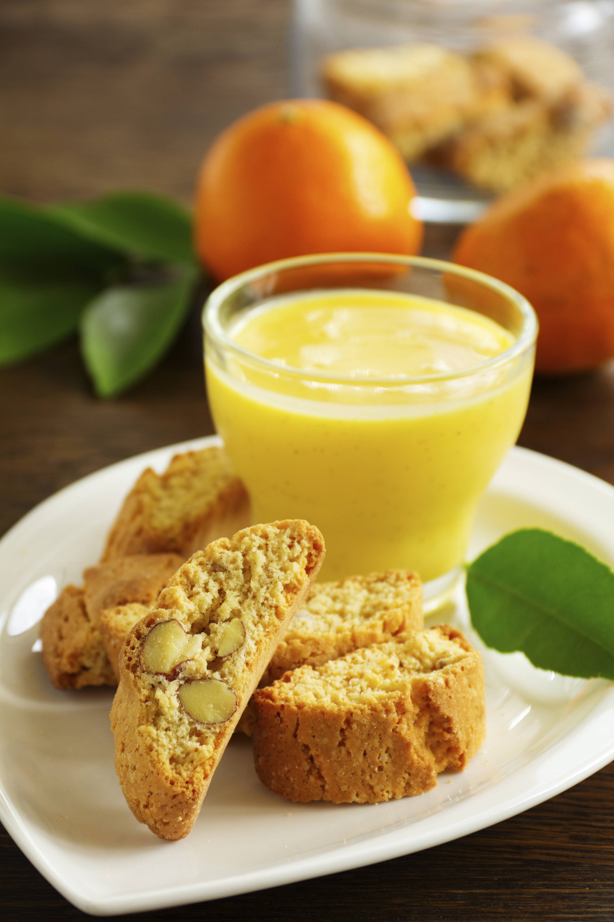 Crema de naranjas fria