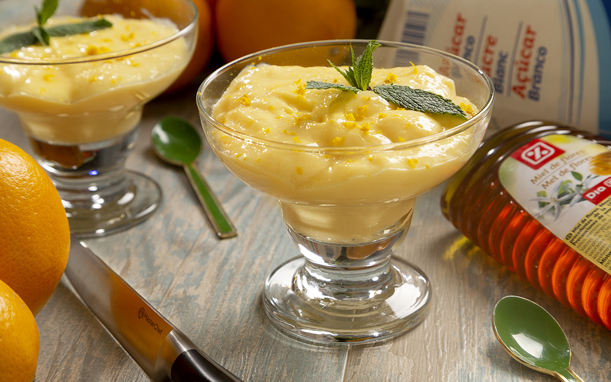 Crema de naranja con miel