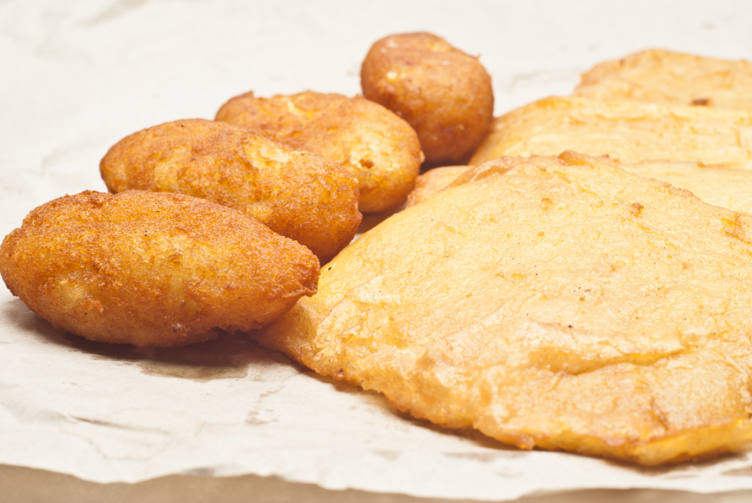 Croquetas hechas de falafel