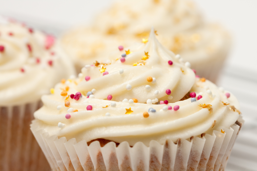 Cupcake con chocolate y crema de mantequilla