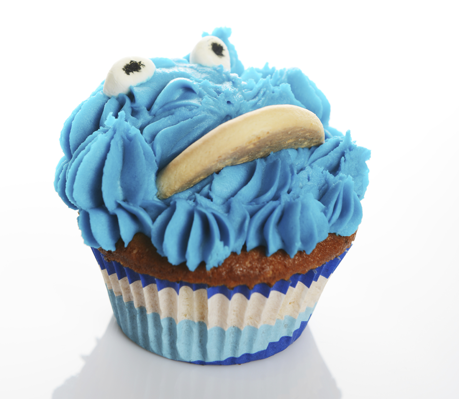 Cupcake decoradas con el monstruo de las galletas