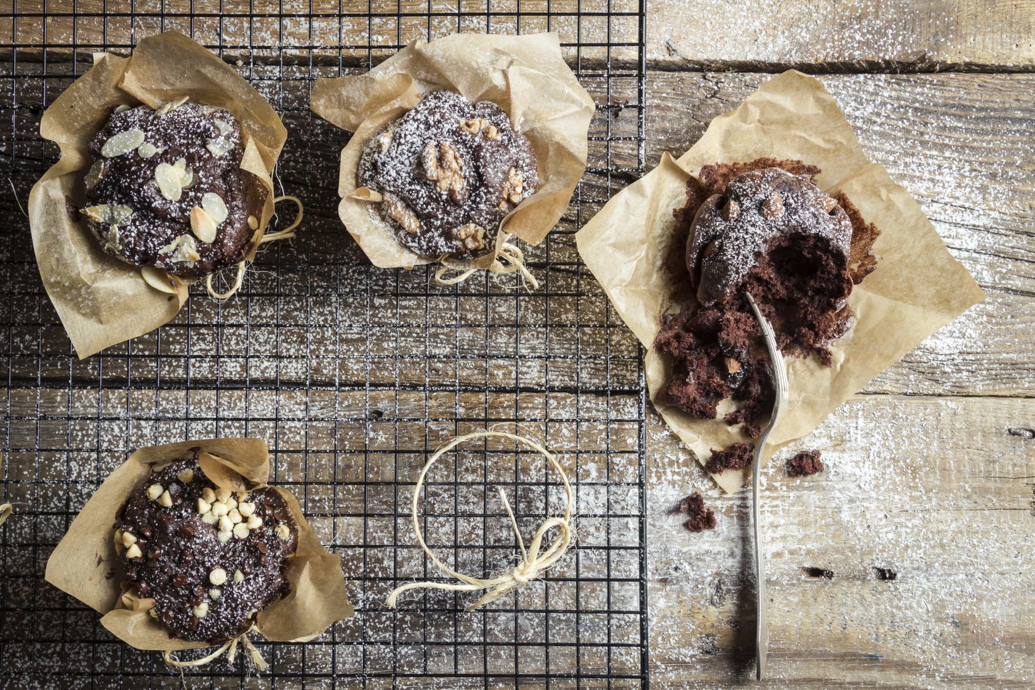 Magdalenas de galletas de chocolate