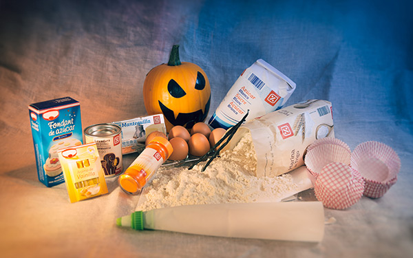 Cupcakes de merengue para Halloween