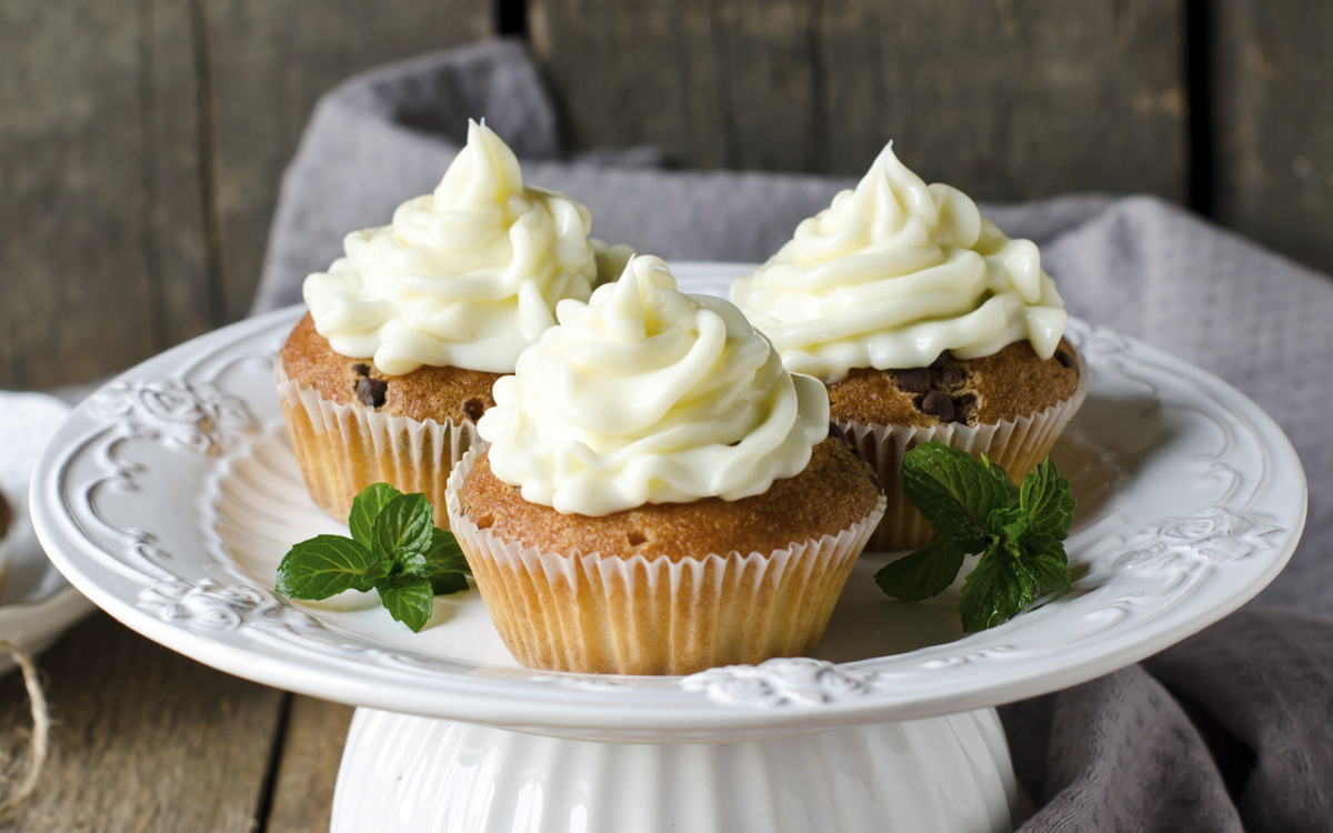 Cupcakes con crema de queso