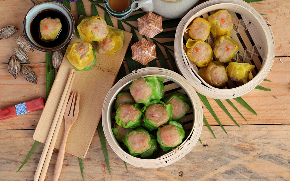 Dim sum de cerdo y gambas