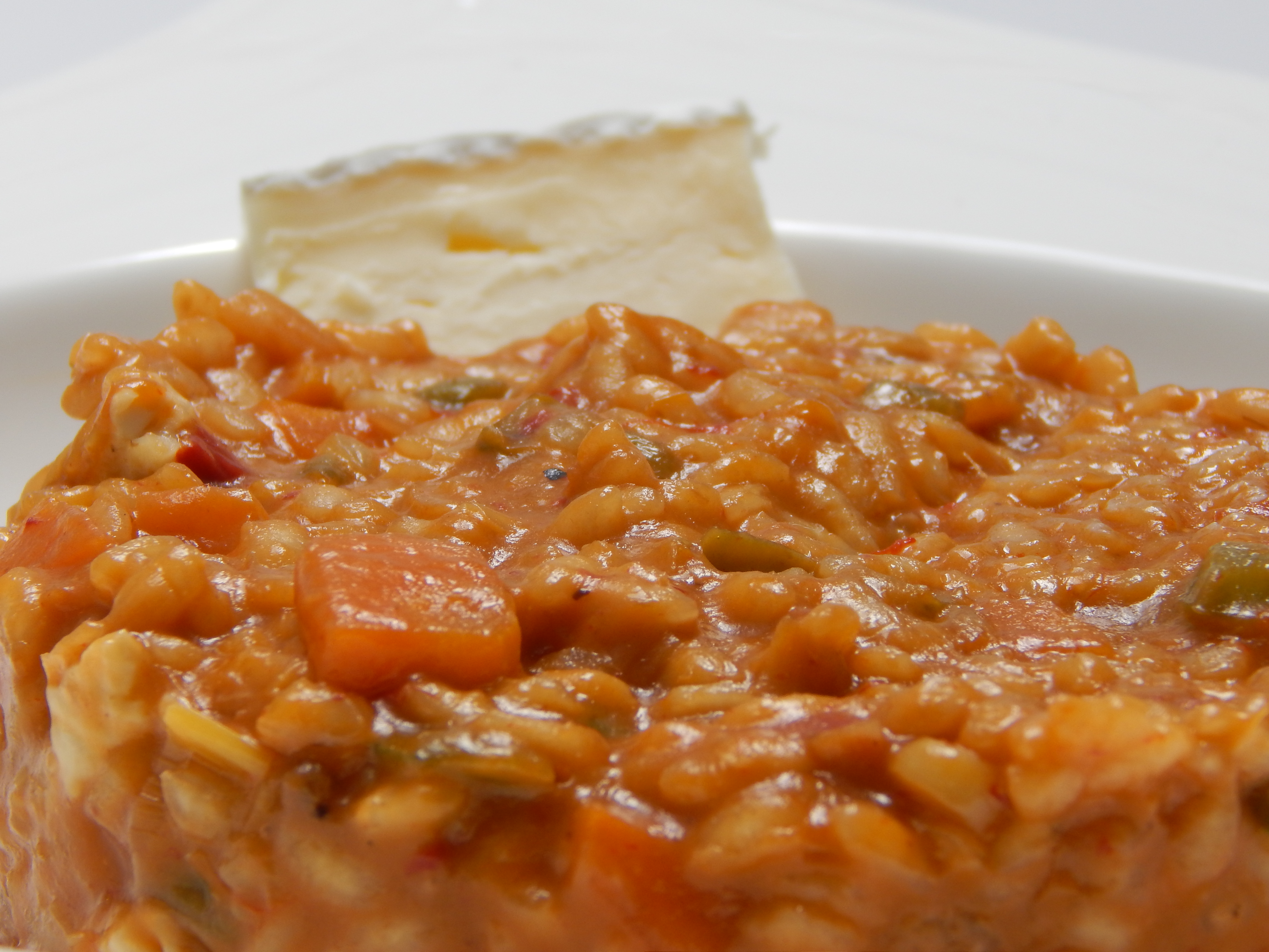 Arroz cremoso de verduras y queso brie