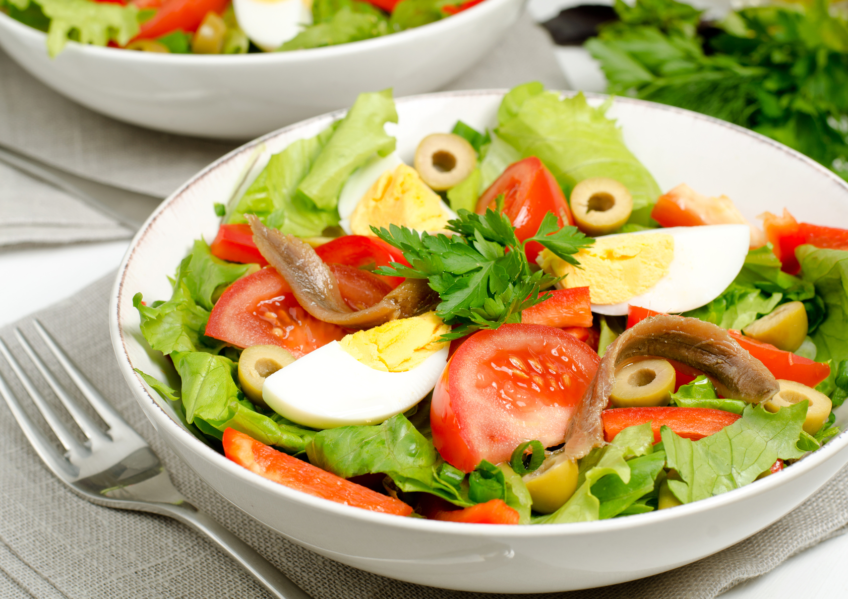 Ensalada de verano con anchoas 