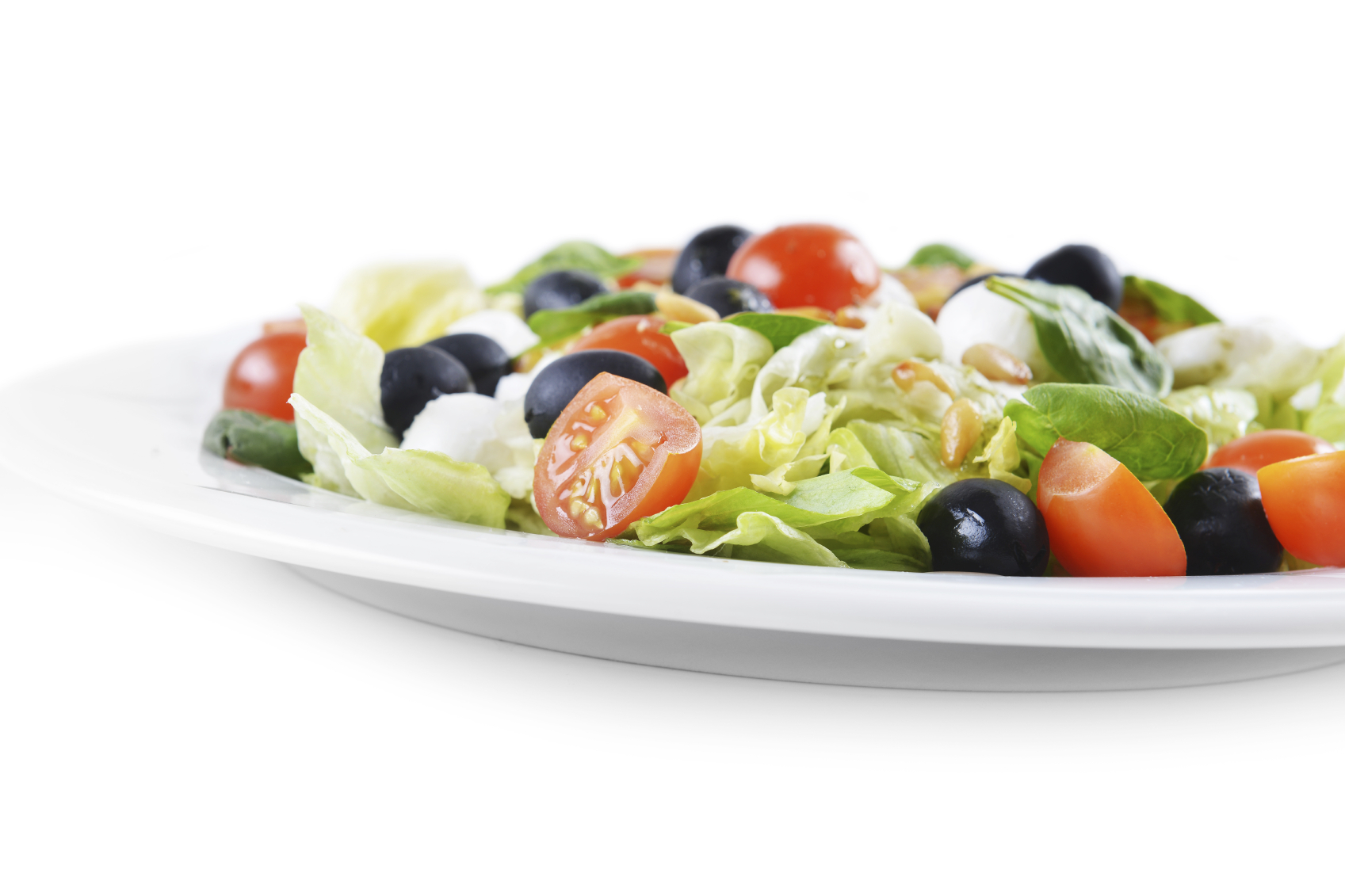 Ensalada con vinagreta de piñones