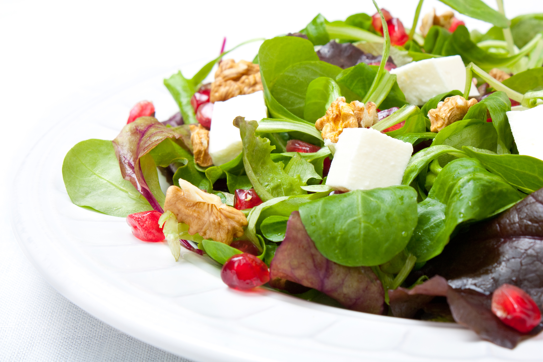 Ensalada con vinagreta de granada