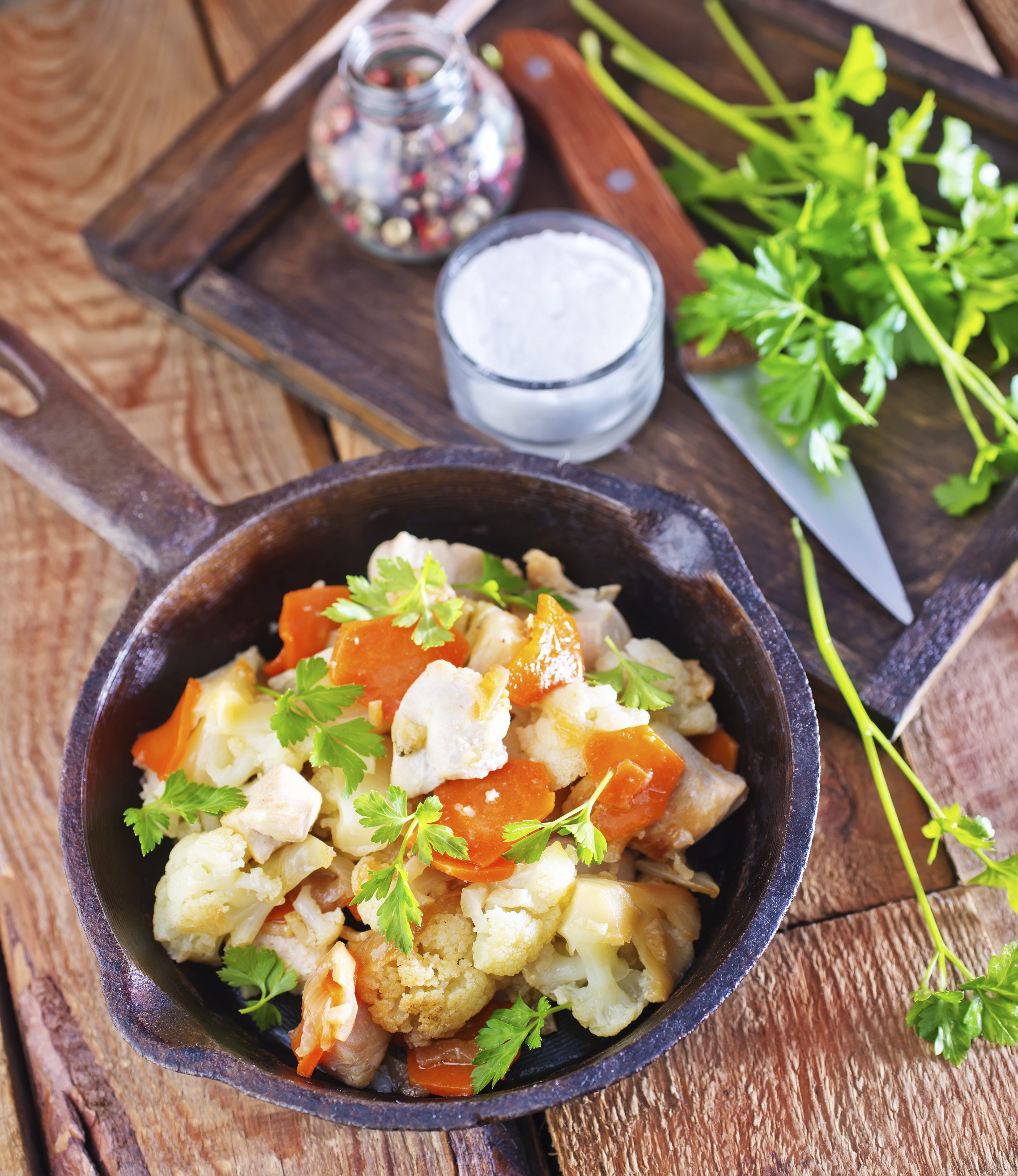 Ensalada de coliflor con zanahoria