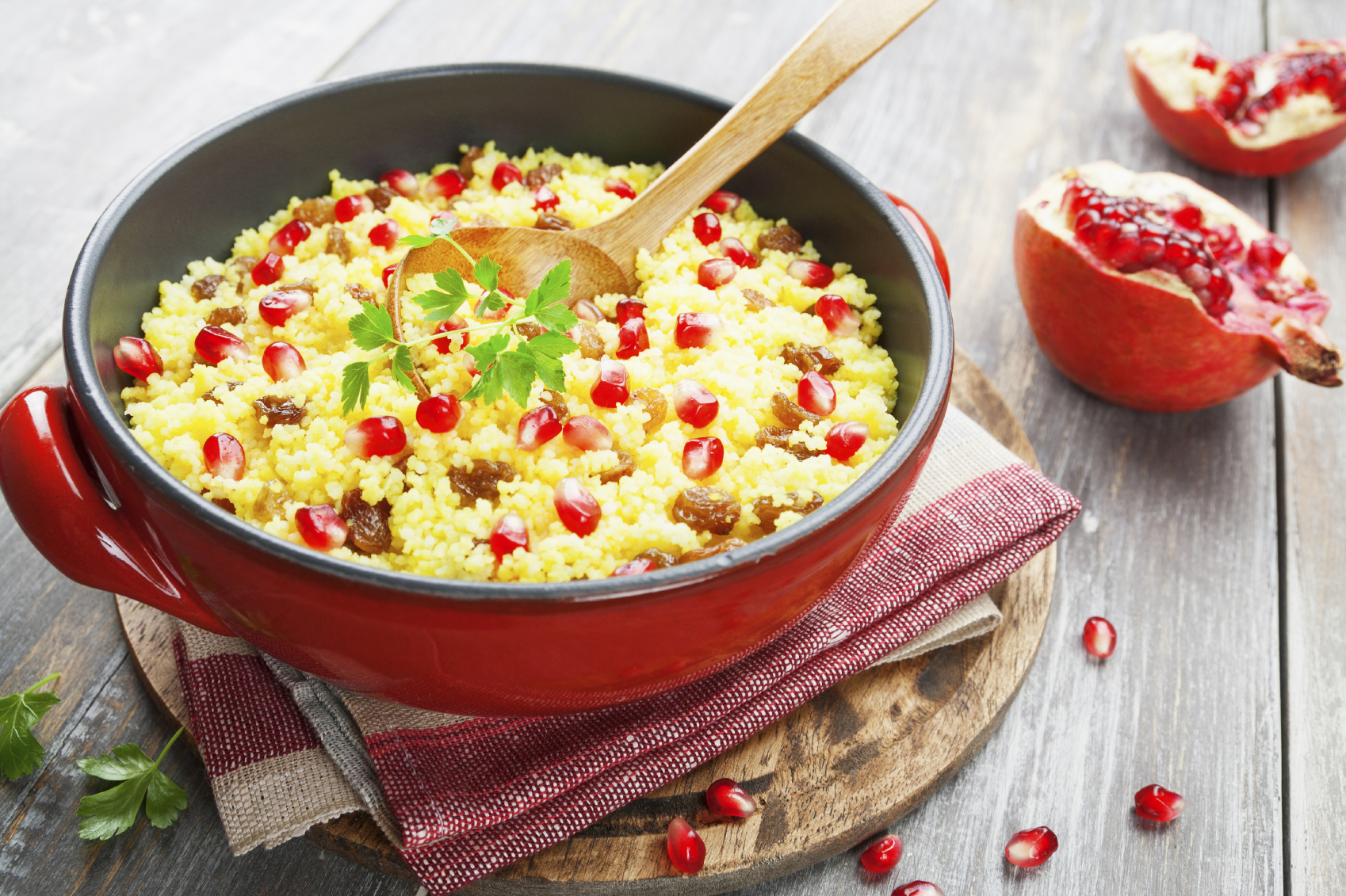 Ensalada de couscous y granadas