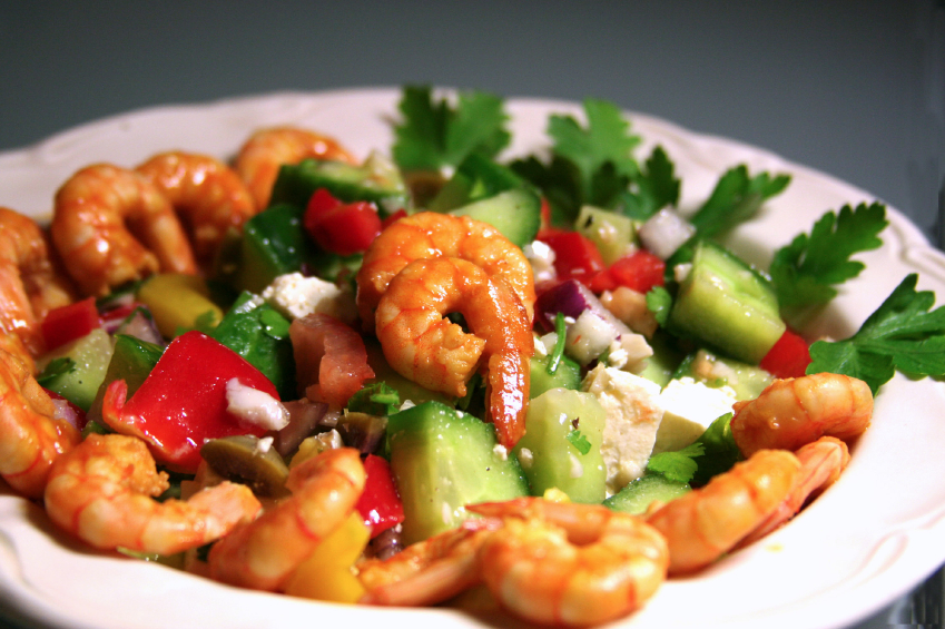 Ensalada de Gambas al brandy