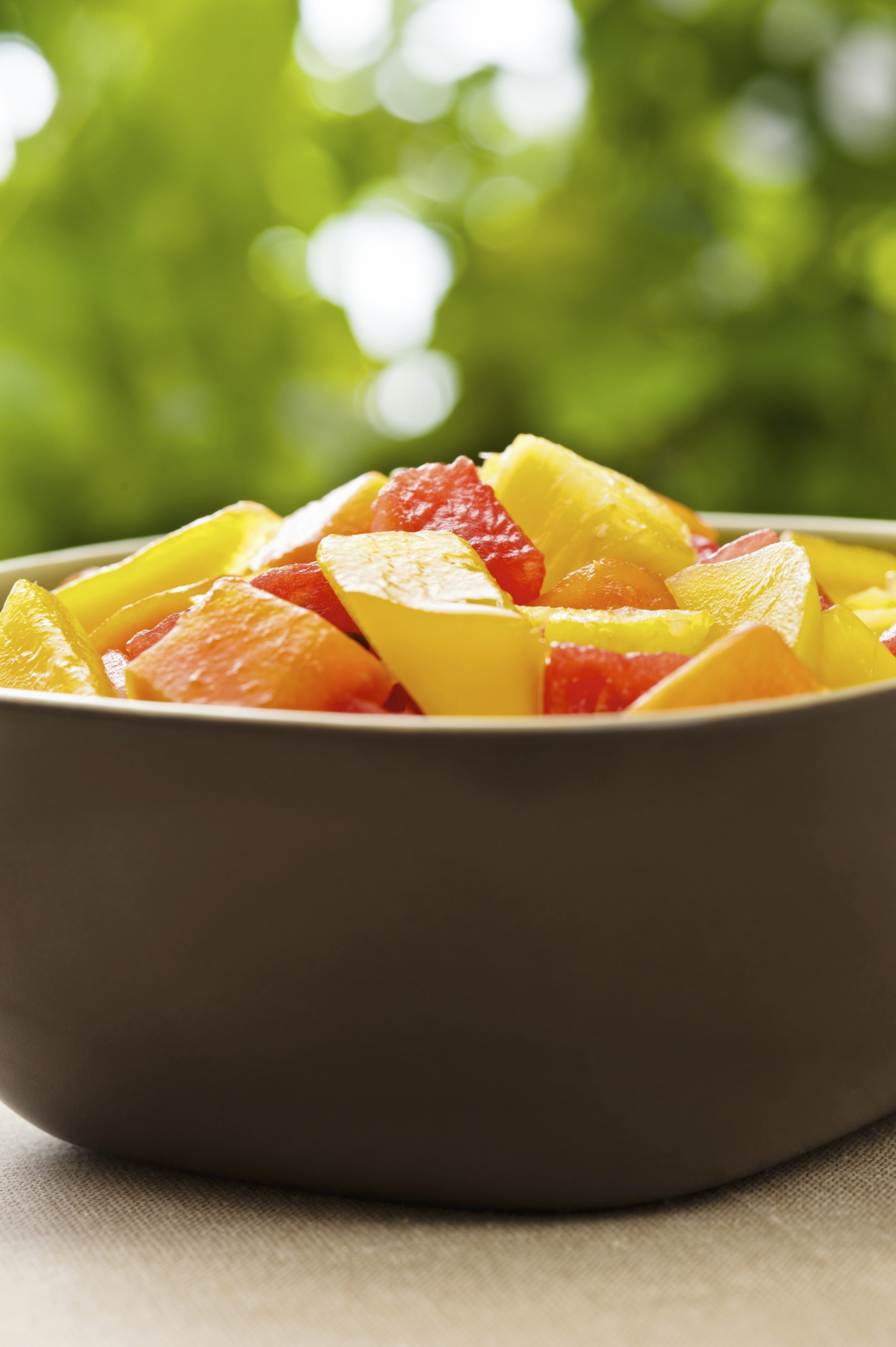 Ensalada de mango y papaya