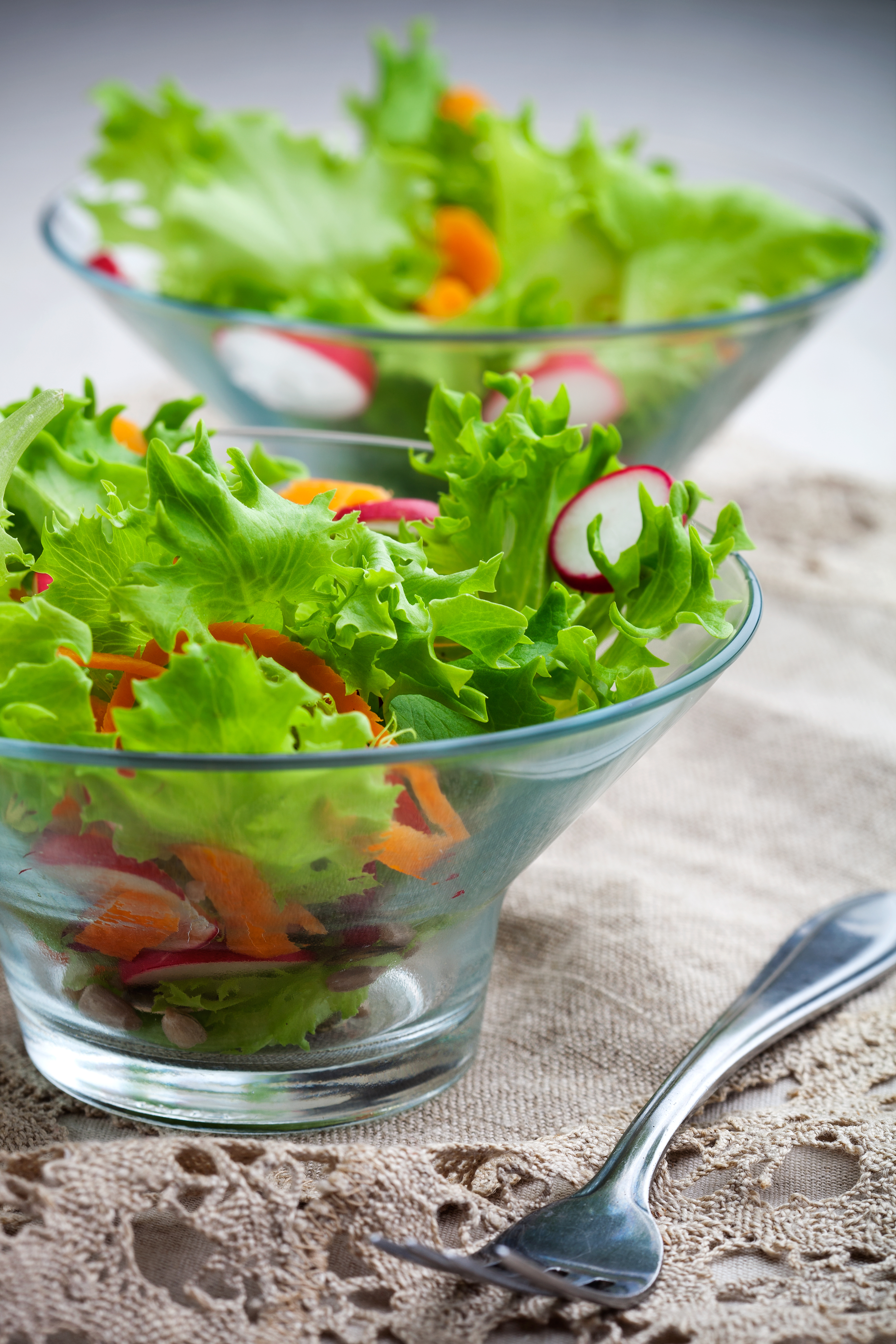 Ensalada de lechuga con rábanos