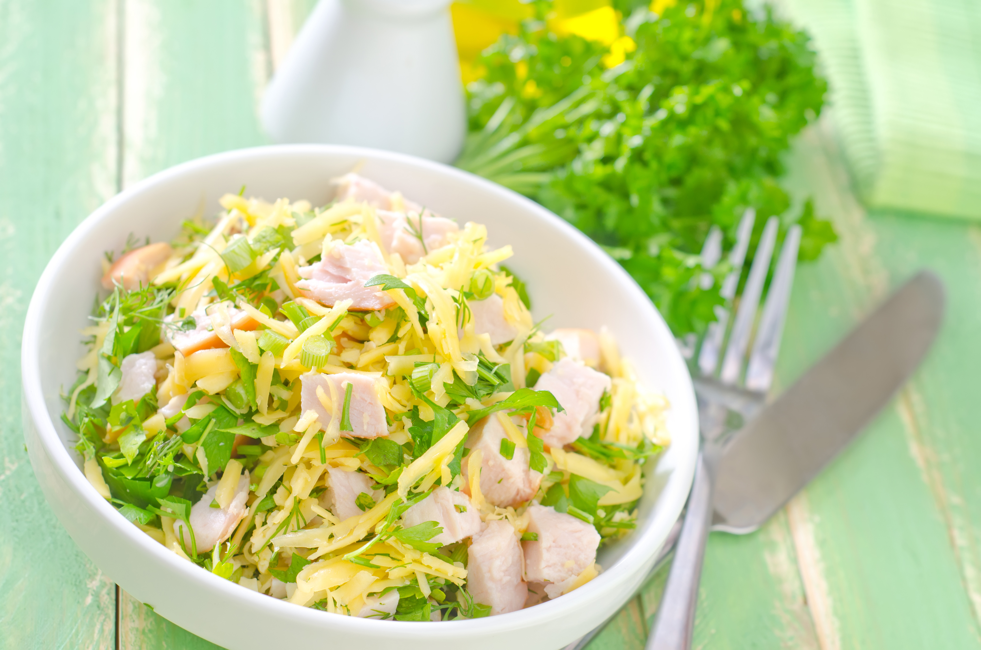 Ensalada de pollo agridulce