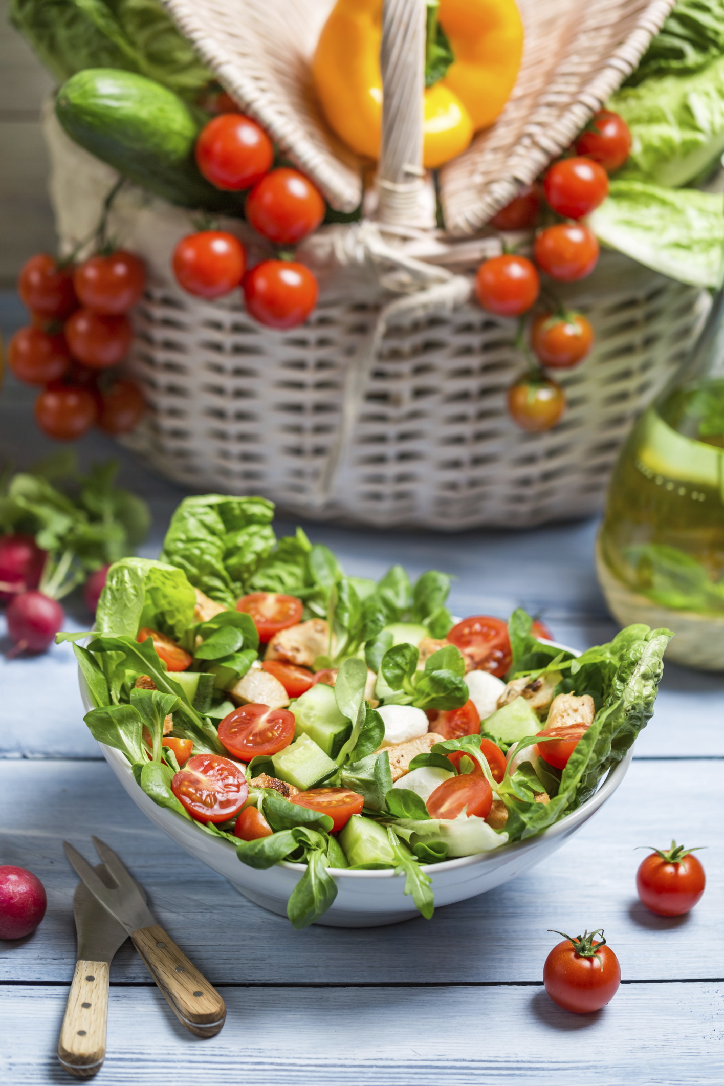 Ensalada verde y ligera