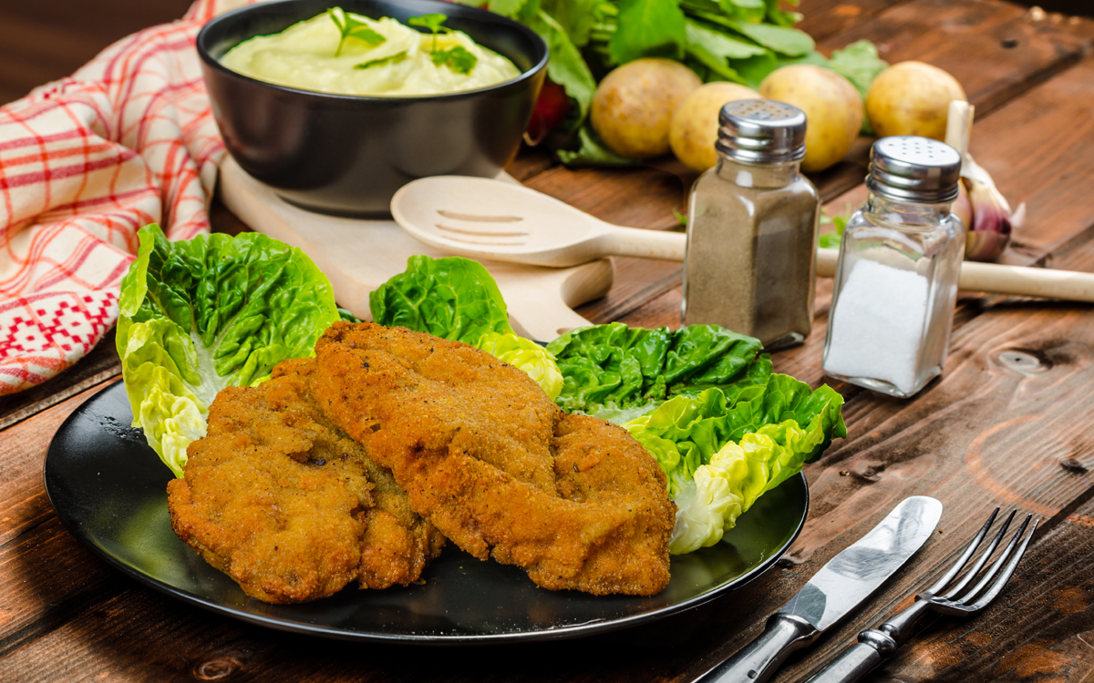 Filete de ternera empanado