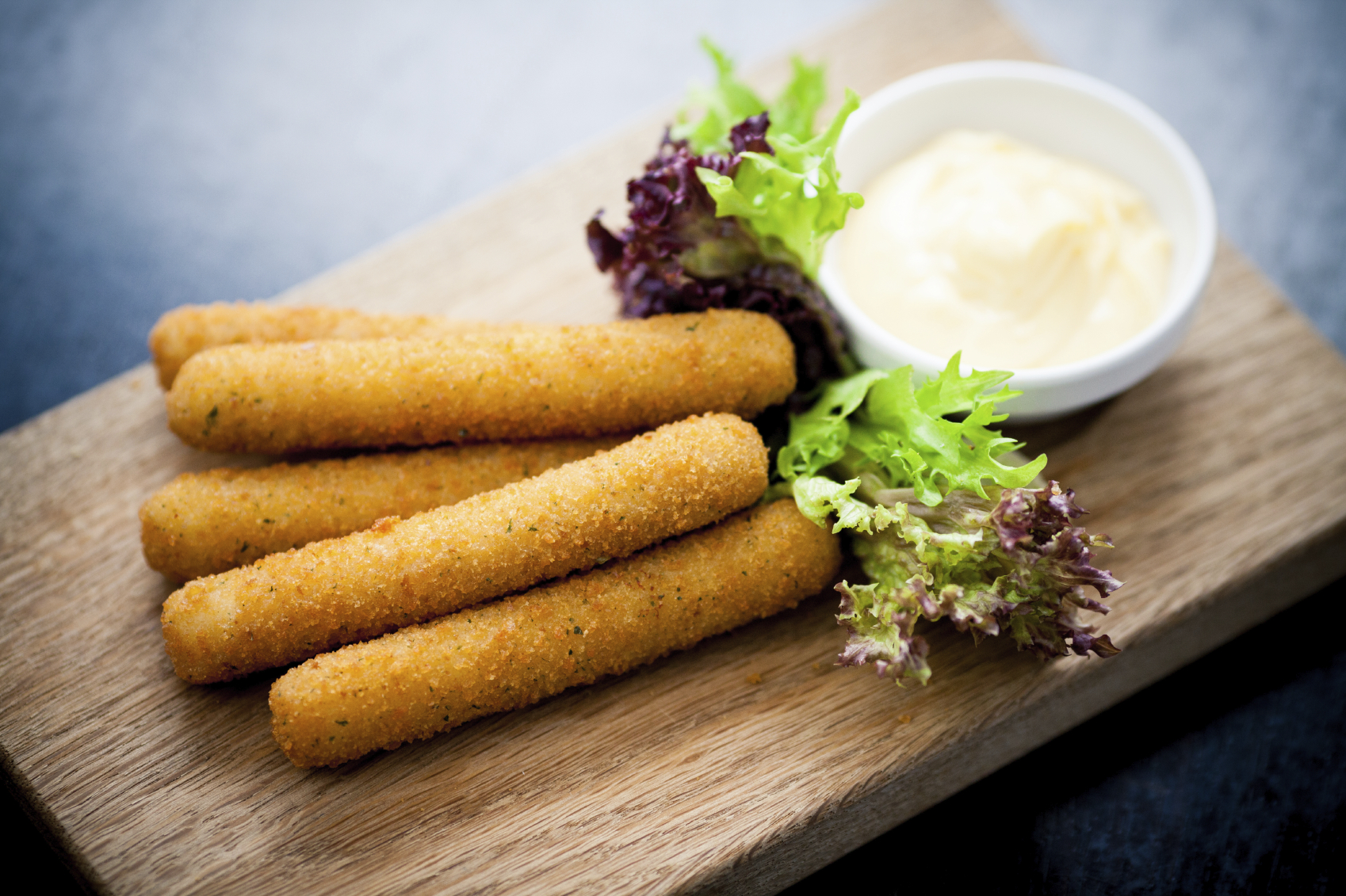 Fingers de mozzarella con rebozado sin gluten