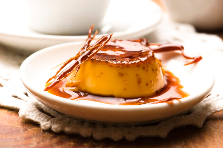 Flan de huevo azucarado