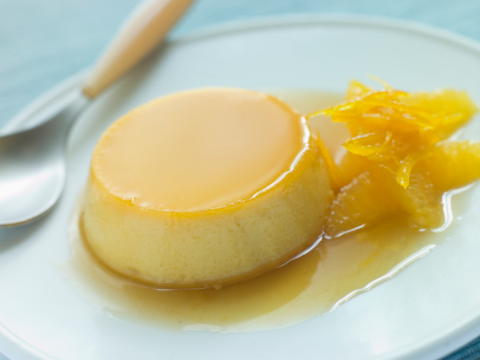 Flan sin huevo de limón