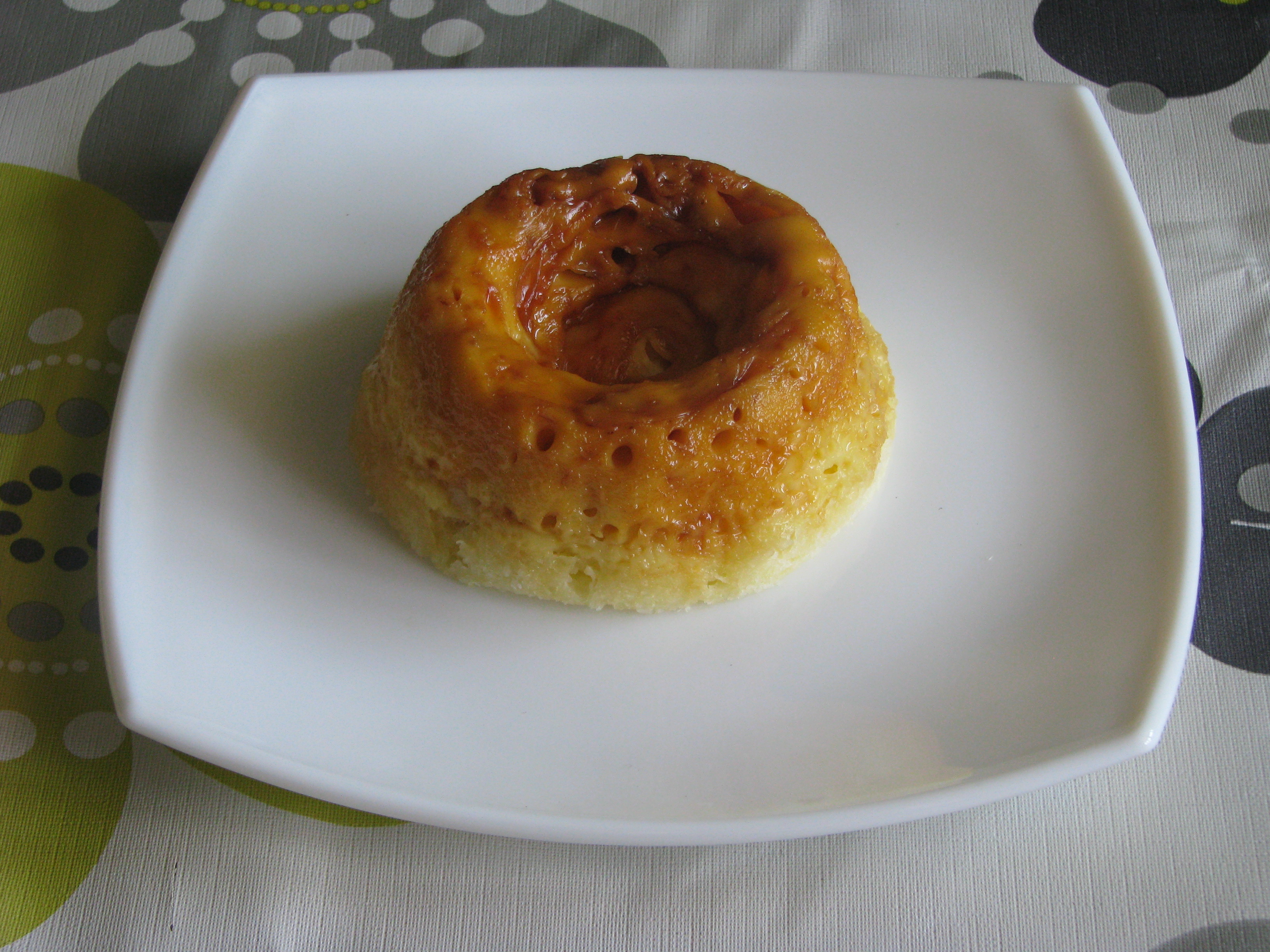 Flan de coco en microondas