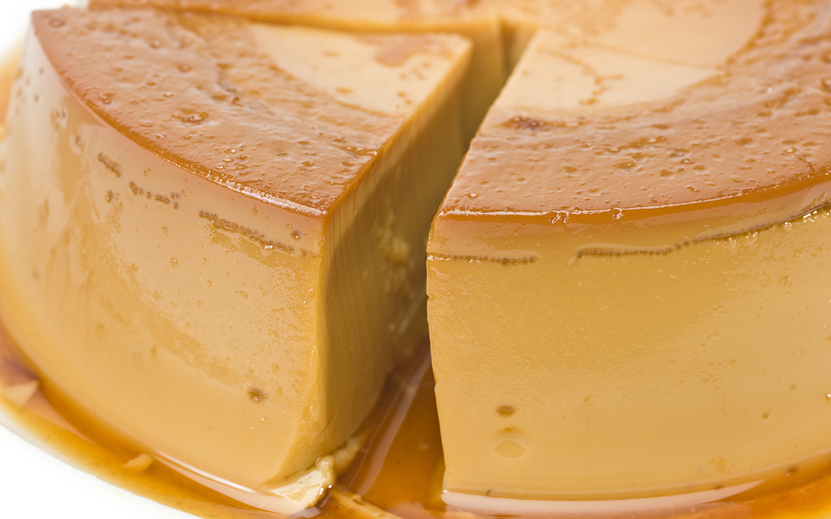 Flan de turrón