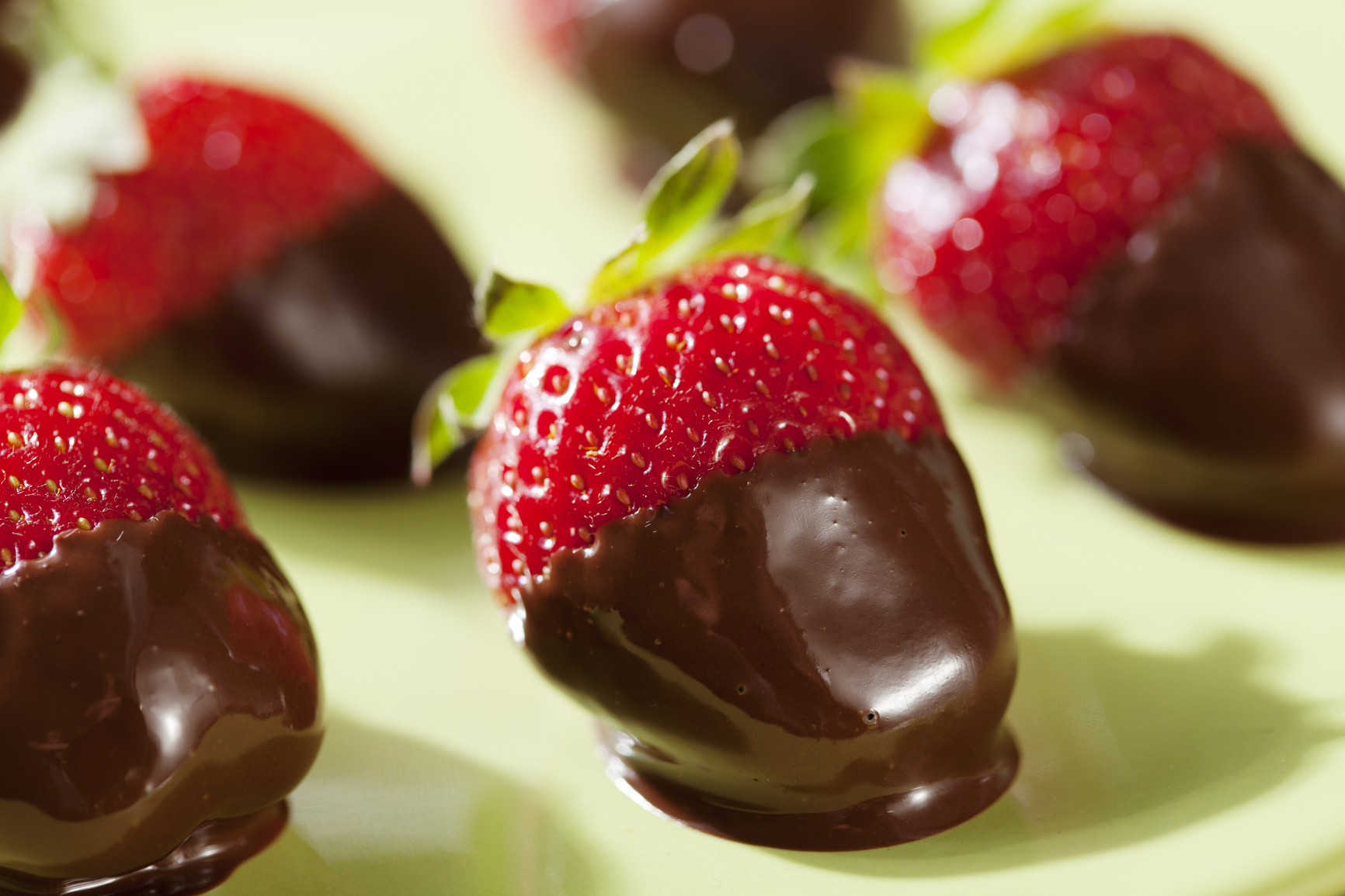 Fresas bañadas con chocolate