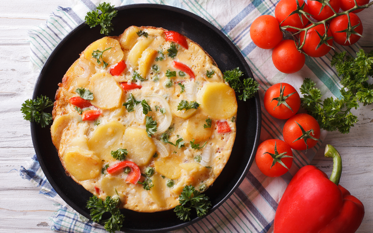 Frittata de patatas y verduras