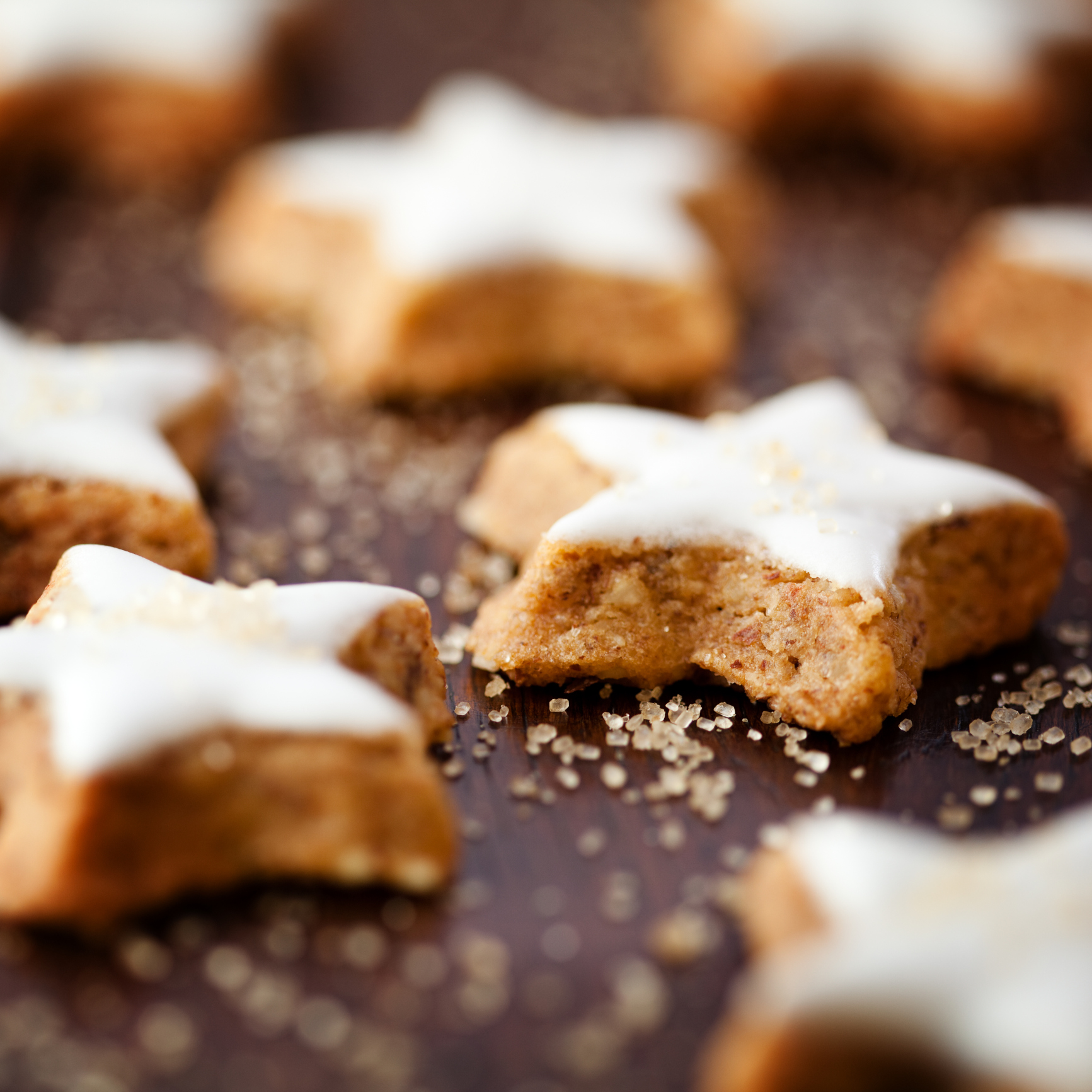 Galletas estrellas con azúcar