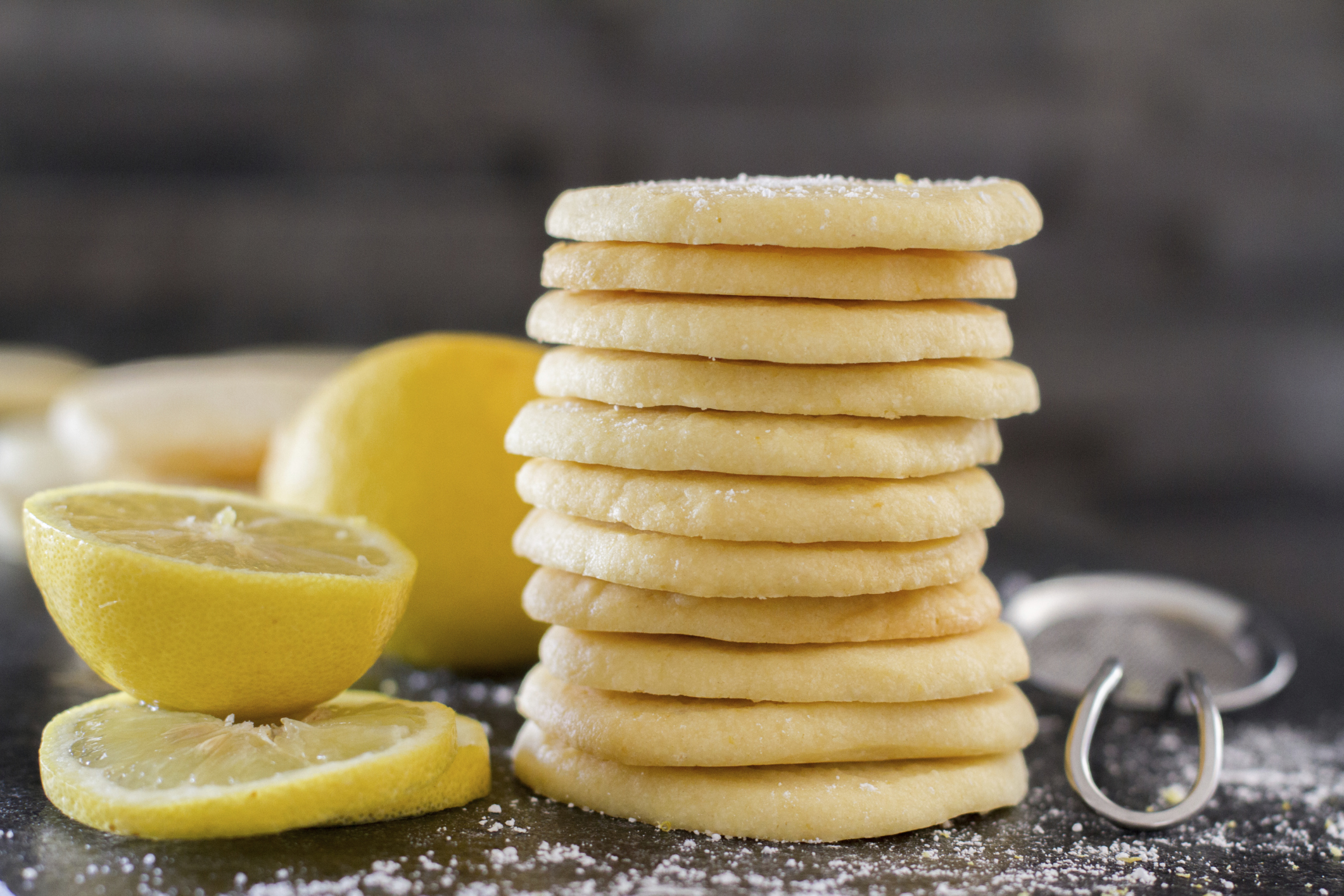 Galletas de nata con ralladura de limón