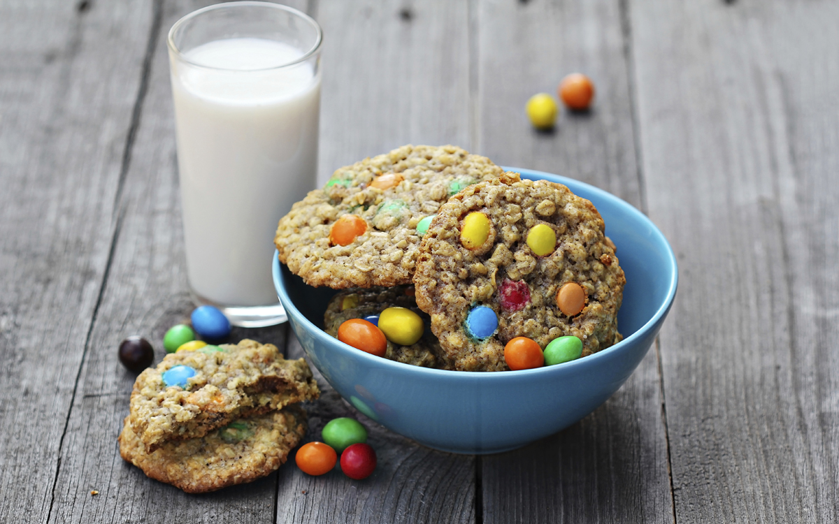 Galletas cookies con caramelos