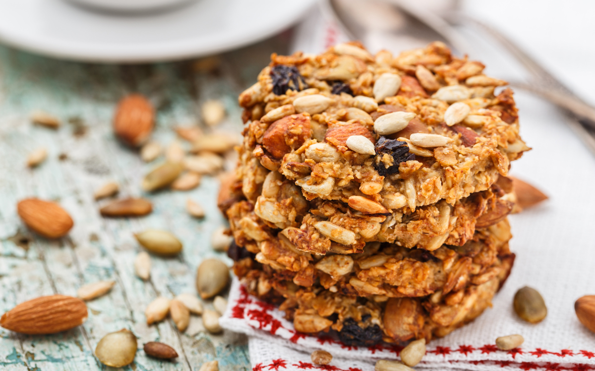 Galletas de avena caseras con semillas