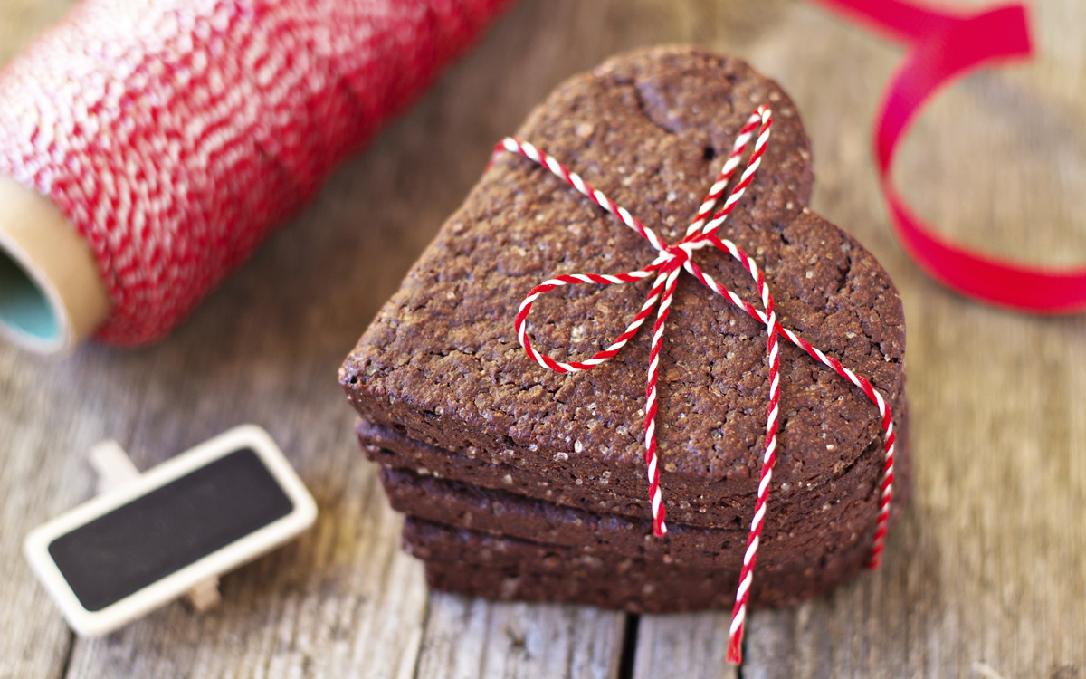 Galletas de chocolate para San Valentín