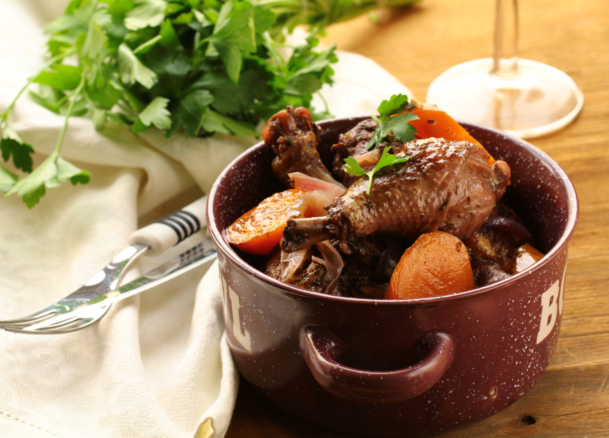 Gallo al vino (Cog au vin)