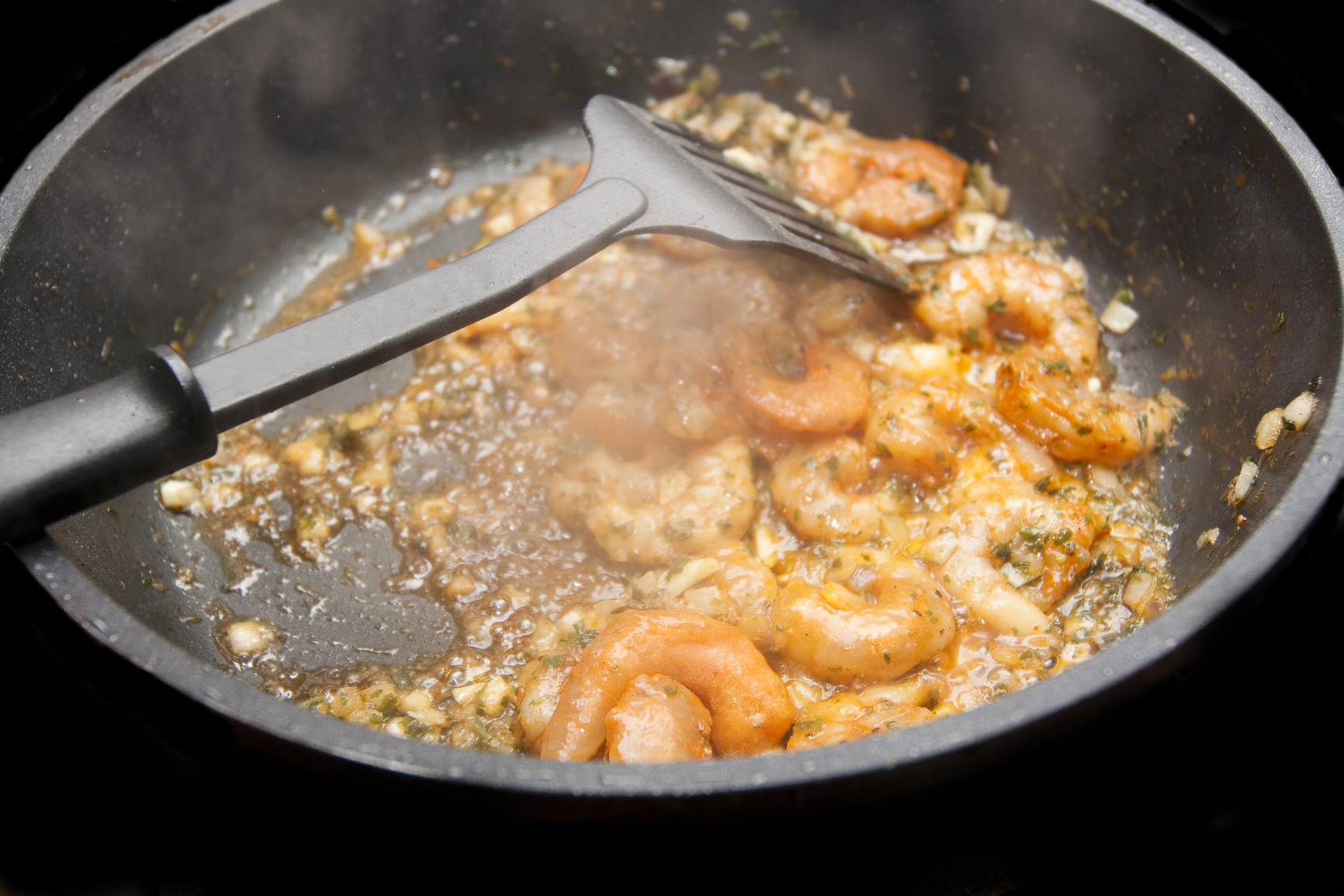 Gambas al ajillo con coñac