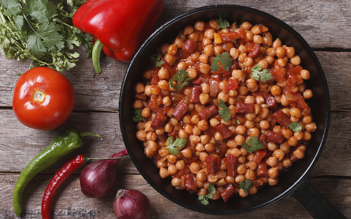 Garbanzos con chistorra