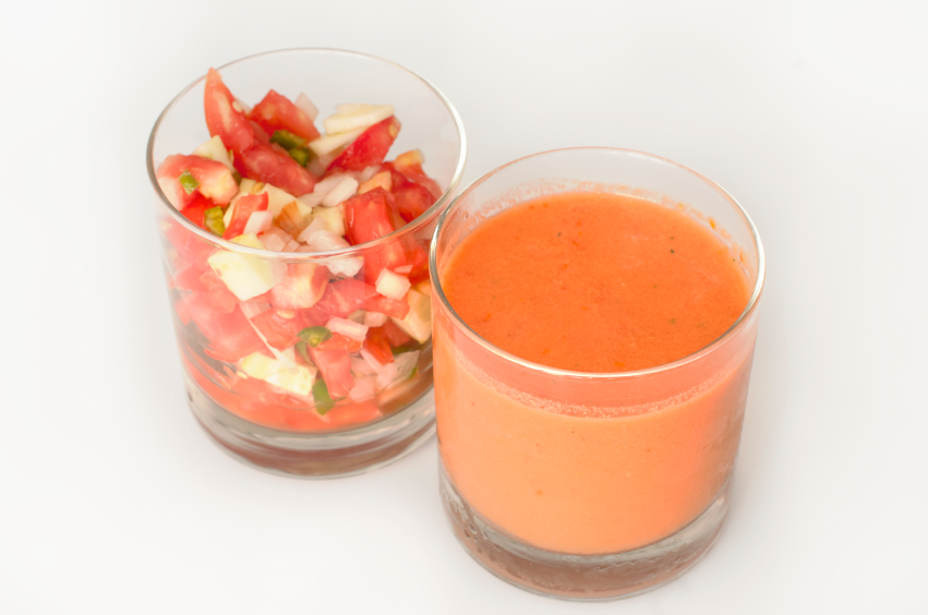 Gazpacho andaluz  al estilo oriental