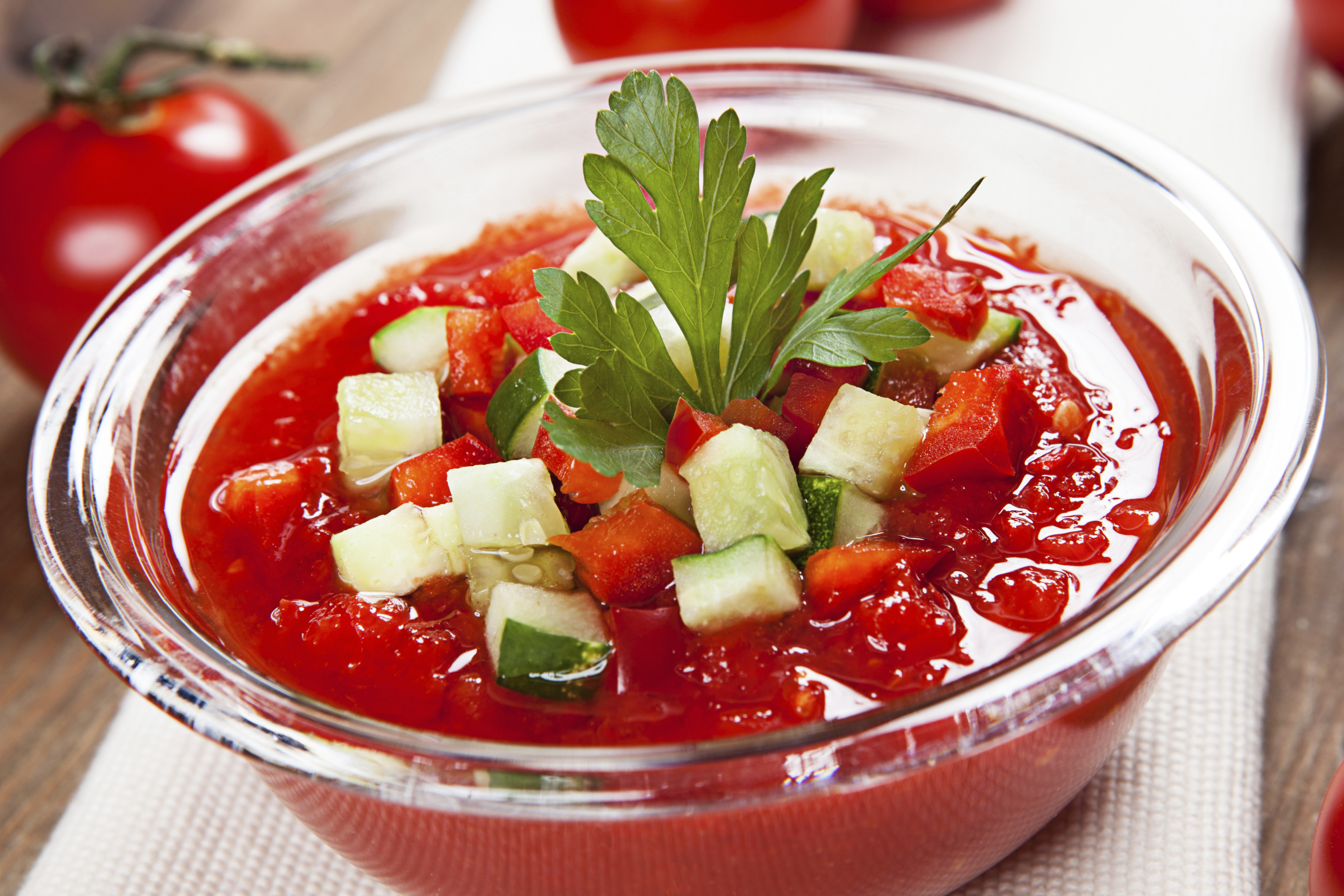 Gazpacho Andaluz con tropezones