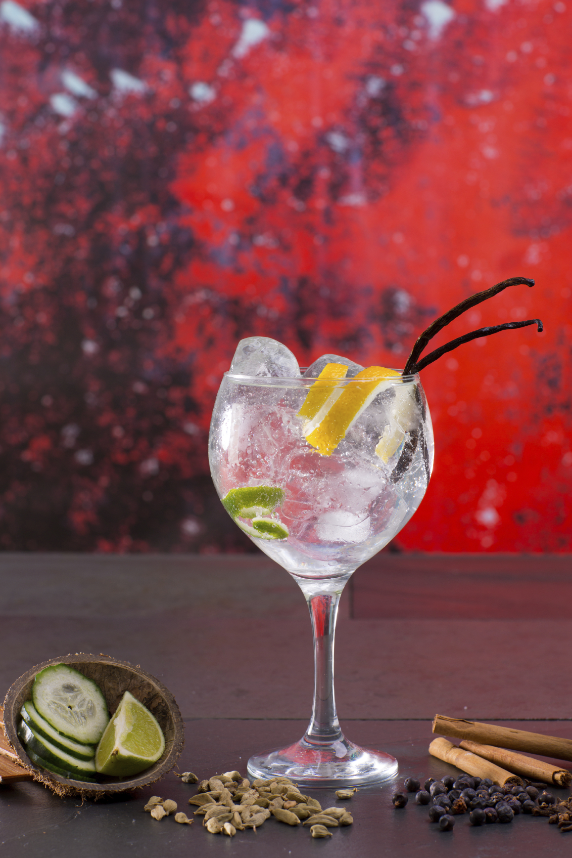 Gin tonic de cardamomo y vainillla