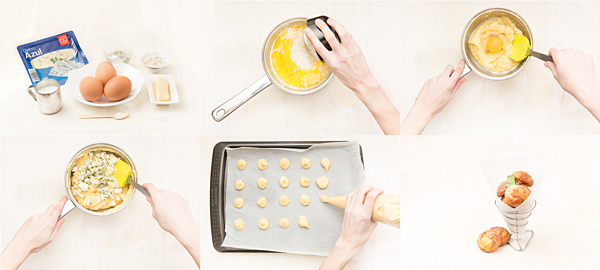 Gougères de queso azul